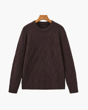 Diamond Knit Crewneck Sweater