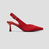 Pointed-Toe Slingback Heels